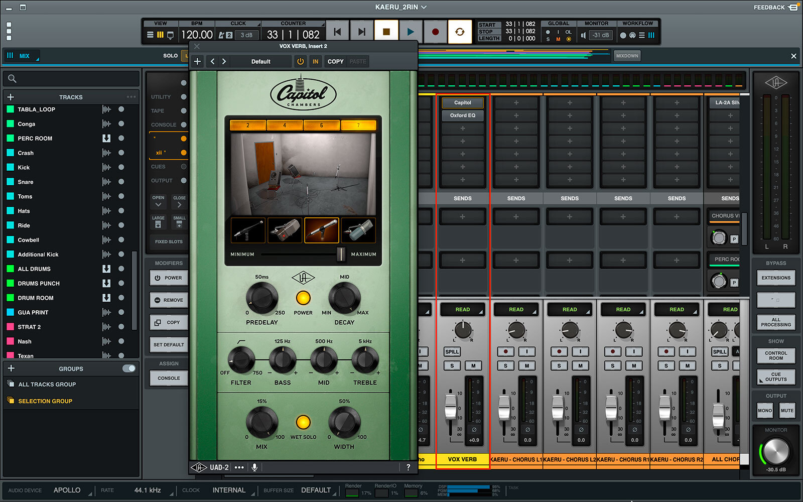 ボーカルリバーブ