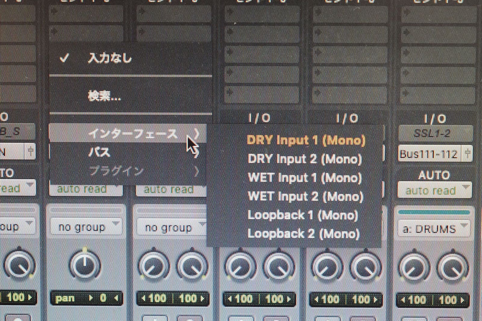 入力は2chインターフェースながらDRY Input、WET Input、Loopbackから選べる。