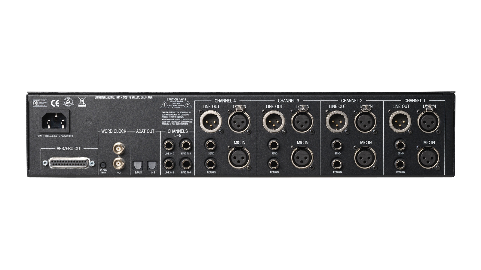 4-710d Four-Channel Tone-Blending Mic Preamp - Universal Audio 