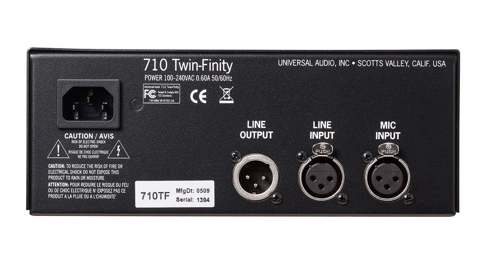 710 Twin-Finity Single Channel Tube and Solid State Mic Pre / DI 