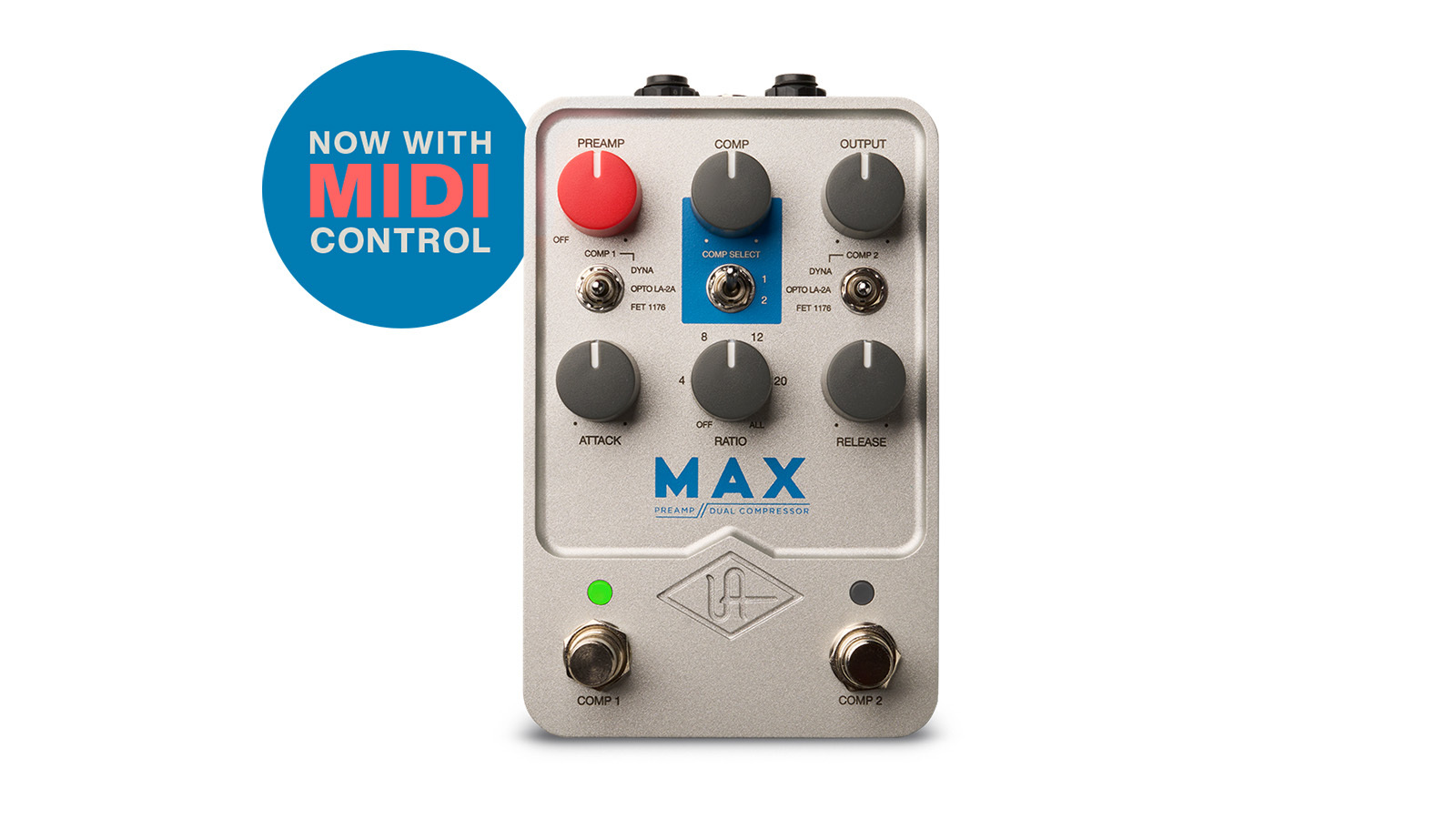 【本日まで限定値下げ】UAFX Max プリアンプ / デュアルコンプ UAFX Max Preamp & Dual Compressor - Universal Audio | Hookup, Inc.