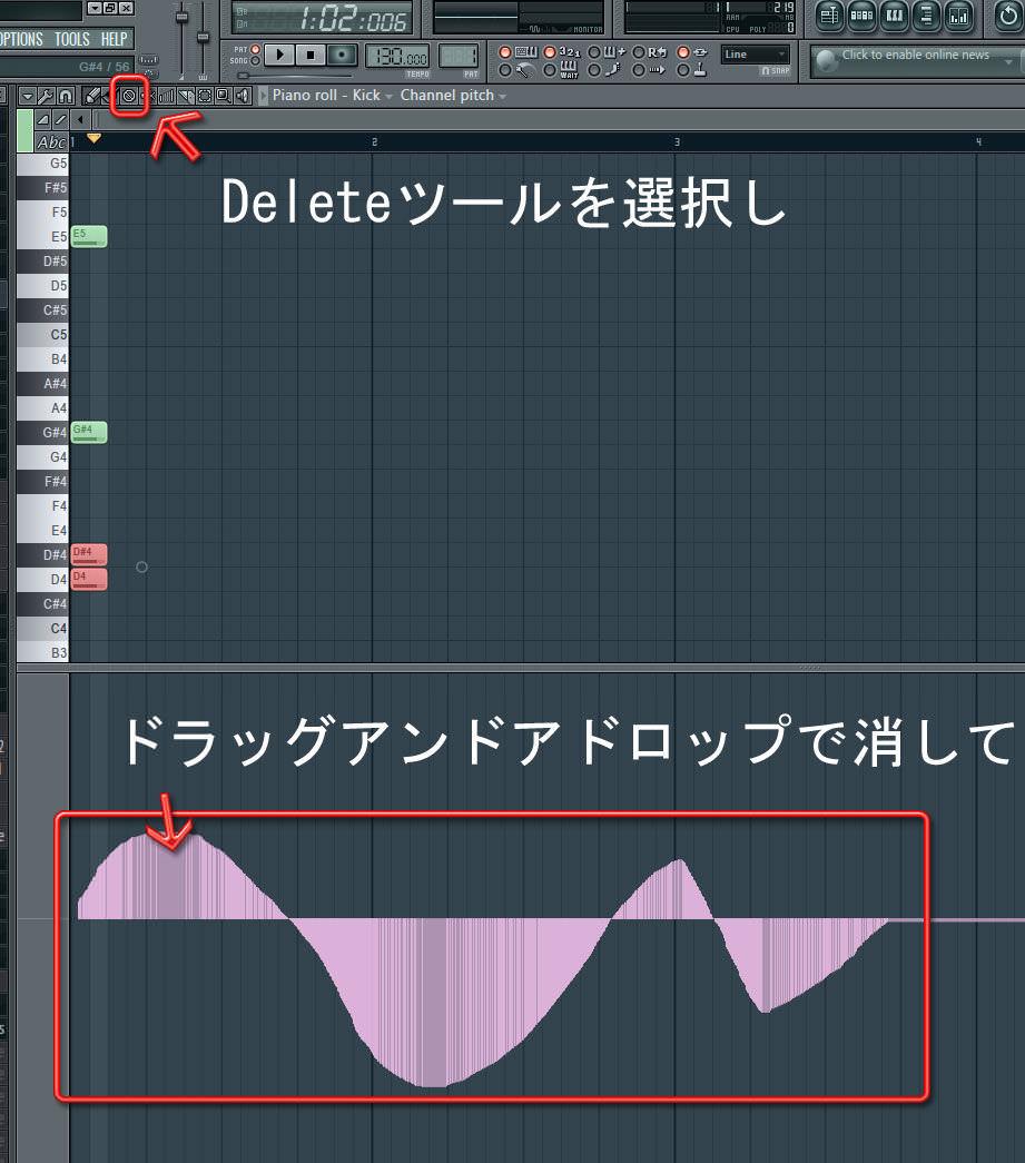 Image Line Software Fl Studio ピアノロールのmidiオートメーションを消去する サポート Hookup Inc