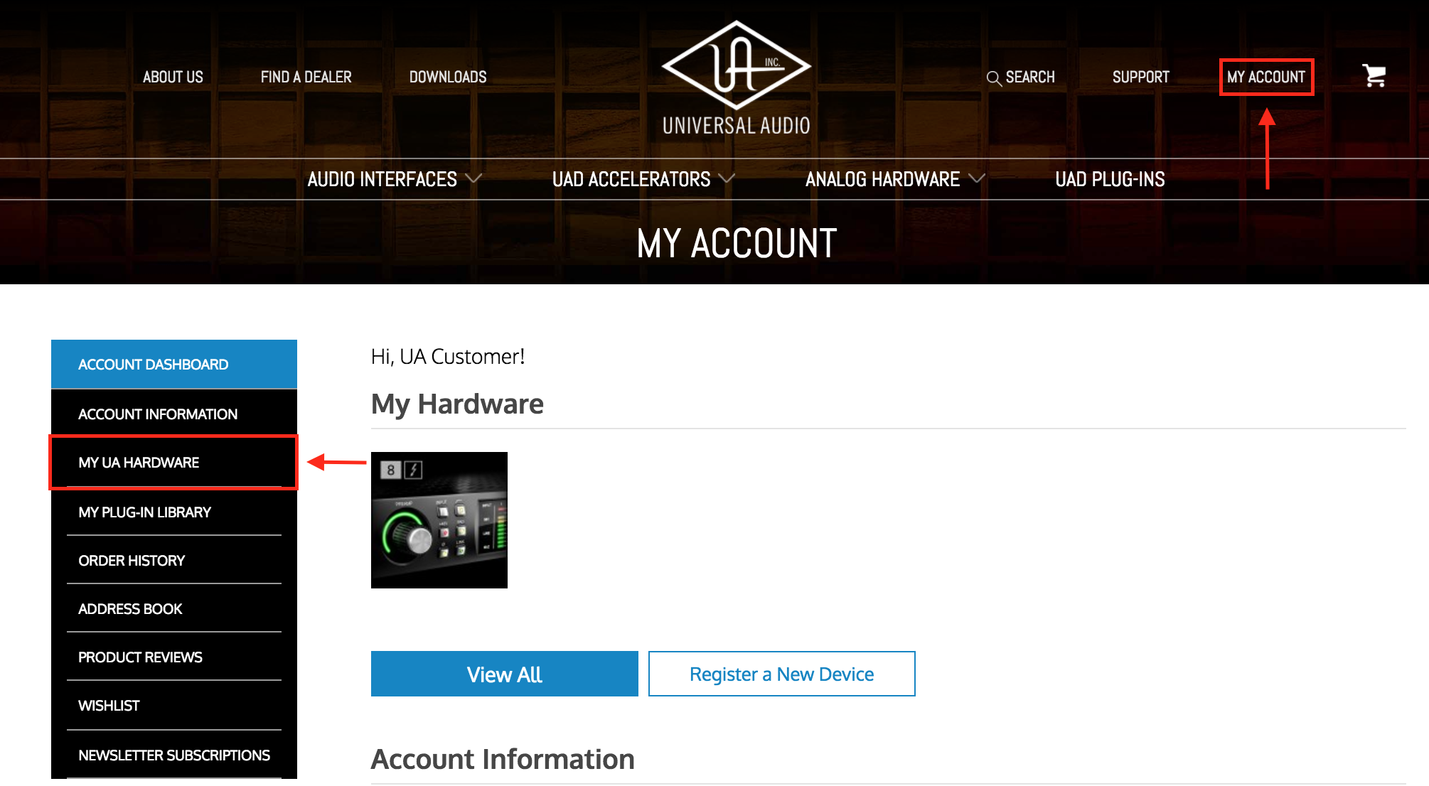 Universal Audio : UAD デバイスの所有権を譲渡する方法 | サポート 